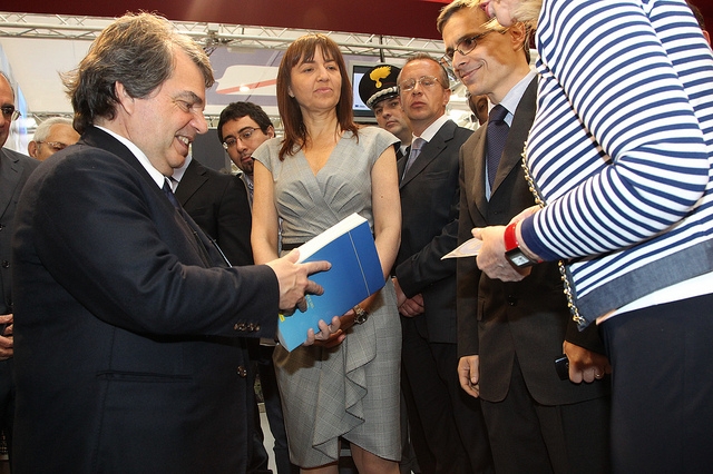 l ministro Brunetta e il presidente della Regione Lazio Polverini allo stand della Regione